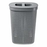 Plast Team Wäschekorb Seoul 61L, praktische Lösung und einzigartiges Design grau