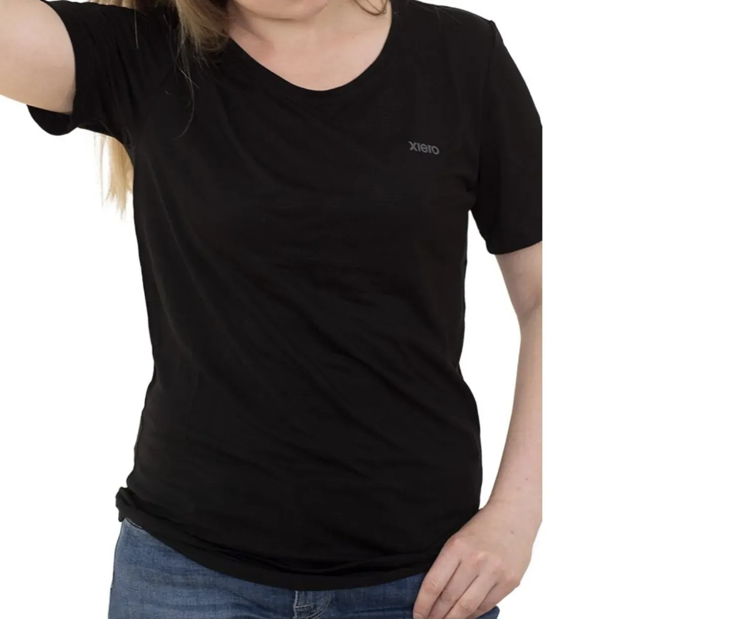 Damen Tshirt Xiero Dame Cosmira, schwarz, S