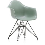 Vitra - Eames Fiberglass Armchair DAR, basic dark / Eames sea foam green (Filzgleiter basic dark)