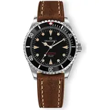 Gigandet Automatikuhr Edelstahl Kalbsleder Saphirglas Silber Schwarz Sea Ground 100 - G100-004