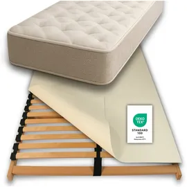 flex it Lattenrostschoner Atmungsaktive Matratzenunterlage 140 x 200 cm beige