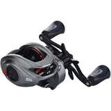 Abu Garcia MAX Low Profile Rolle - Baitcaster Angelrolle für Raubfischangeln - Hecht, Barsch, Zander, Grey/Red, 41