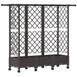 vidaXL Hochbeet mit Rankgitter und Dach 164 x 40 x 127 cm Braun