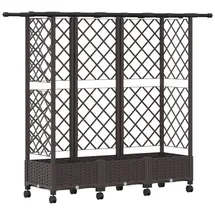 vidaXL Hochbeet mit Rankgitter und Dach 164 x 40 x 127 cm Braun