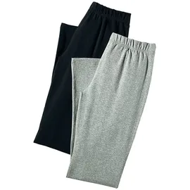 VIVANCE Jazzpants mit leicht ausgestelltem Bein, Loungewear, Gr. 32/34 - N-Gr, 1x hellgrau-meliert, 1x schwarz, , 827987-32 N-Gr