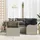 vidaXL Garten-Lounge-Set 5-tlg. hellgrau Polyrattan
