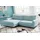 KAWOLA Ecksofa Cara Cord Recamiere links hellblau
