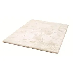 Fellteppich DEKOWE "Roger Deluxe", beige (natur), B:120cm H:33mm L:160cm, Kunstfaser, Teppiche, Kunstfell, Kaninchenfell-Haptik, besonders weicher Hochflor