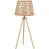 Beliani Tischlampe Rattan natürlich BOETICA
