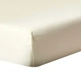 Homescapes Bettlaken Baumwolle 140 x 200 cm Creme