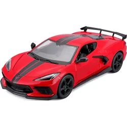 Maisto 31534 - Modellauto - Chevrolet Corvette Stingray Coupe High Wing '21 (rot, Maßstab 1:24)