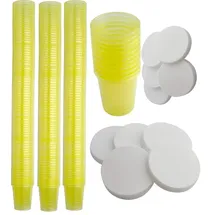 Body Products Medikamentenbecher mit Deckel Gelb 240 St.