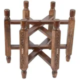 Marrakesch Orient & Mediterran Interior Klapptisch Ø 56 x 45 cm Dunkelbraun