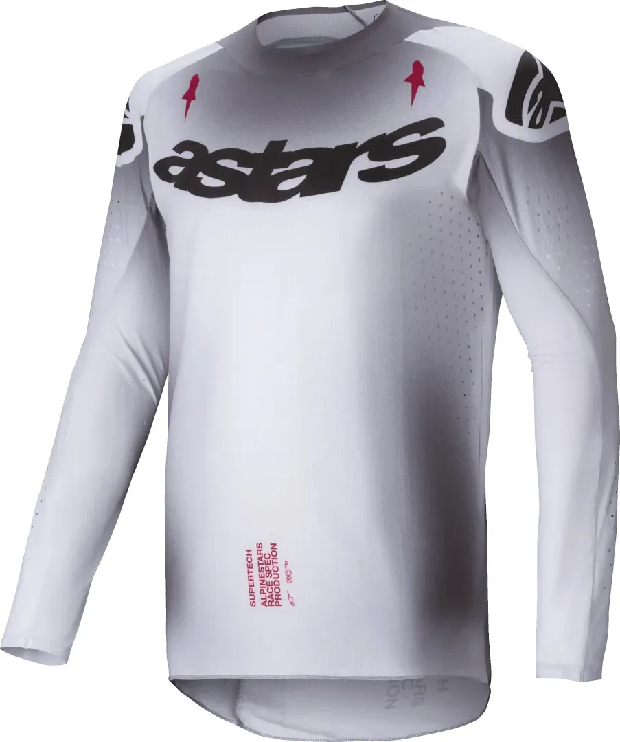 Alpinestars Supertech Maker Motorcross trui, zwart-zilver, M Voorman