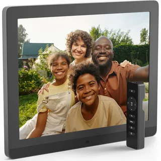 pix star - Digitaler Bilderrahmen 15 Zoll mit Bewegungsmelder - Elektronisches Smart Foto/Video-Album - Großes Format mit WiFi, USB, SD Karte - Mattes, Anti-Reflex Dispaly in 4/3-2 Jahre Garantie