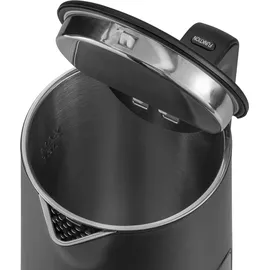 Klamer Edelstahl Wasserkocher mit Temperatureinstellung 40-100°C, Warmhaltefunktion, mattschwarzes Kaltgehäuse, doppelwandiger 1,5L Teekocher mit