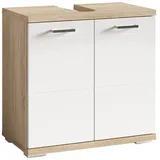 freiraum Waschbeckenunterschrank NEBRASKA (B 60, H 59, T 31,5 cm) in Eiche-Optik/Weiß 60 x 59 x 31,5 cm (BxHxT) braun