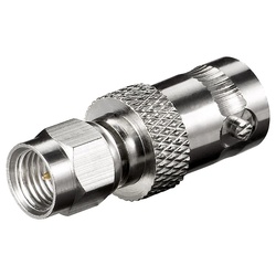 Goobay SMA-Stecker > BNC-Buchse - mit vergoldetem Kontakt, für RG 174/U-Kabel