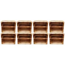 Teramico Holzkiste 50 x 40 x 30 cm 8-tlg. braun