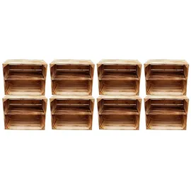 Teramico Holzkiste 50 x 40 x 30 cm 8-tlg. braun