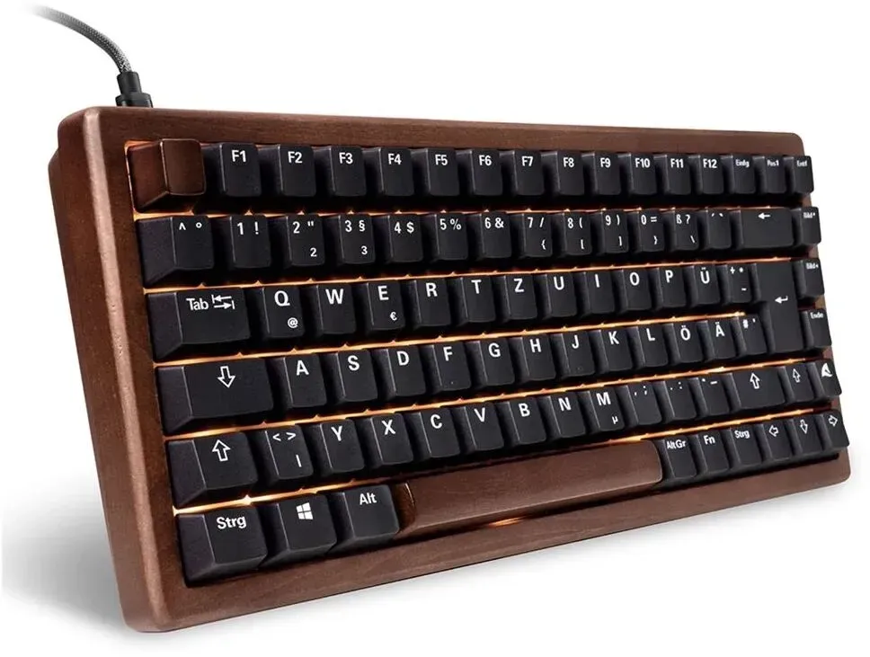 Sharkoon 100068081 Tastatur Haus USB QWERTZ Deutsch Schwarz, Holz