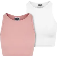 URBAN CLASSICS Tank-Tops in lemonadepink+white, XS