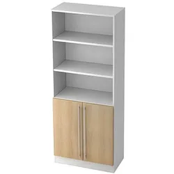 HAMMERBACHER Regalschrank 7700 RE, V7700/W/E/RE weiß, eiche 80,0 x 42,0 x 200,4 cm