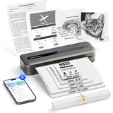 Itari Bluetooth Mobiler Drucker, Thermodrucker A4 Inkless Portable Printer- Neues Upgrade 300DPI Drucker Klein für Handy, Tragbarer Drucker für Unterwegs Unterstützt Mehreren Größen Thermopapier