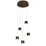 Novel Columbia 3-flg. 34,0x170,0 cm oval schwarz Aluminium