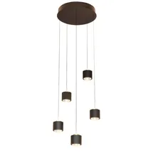 Novel Columbia 3-flg. 34,0x170,0 cm oval schwarz Aluminium