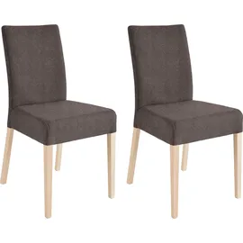 Home Affaire 4-Fußstuhl Umag Polyester braun 2er Set