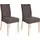 Home Affaire 4-Fußstuhl Umag Polyester braun 2er Set