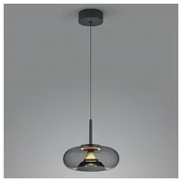 Helestra Sica Hängeleuchte schwarz/gold/rauchgrau