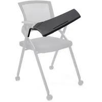 HJH Office Schreibtablett für Seminarstuhl Priority II Schreibunterlage mit integrierter Stiftablage, Schwarz,