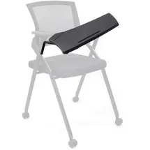 HJH Office Schreibtablett für Seminarstuhl Priority II Schreibunterlage mit integrierter Stiftablage, Schwarz,