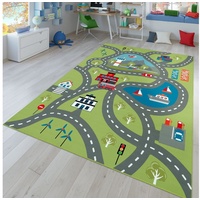 Kinderteppich Kinderteppich Spielteppich Für Kinderzimmer Mit Straßen-Motiv In Grün, TT Home, quadratisch, Höhe: 4 mm grün quadratisch - 200 cm x 200 cm x 4 mm