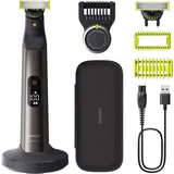 Philips OneBlade Pro 360 Face & Body QP6652/30, Elektrorasierer & Trimmer, 2×360° Klingen, Präzisionskamm, 2 Body-Aufsätze - Schwarz