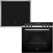 Siemens PQ521IB01 iQ500 Herd-Glaskeramik-Kochfeld-Kombination herdgesteuert, 59,4 cm breit, activeClean - automatische Selbstreinigung, cookControl30 - Automatikprogramme