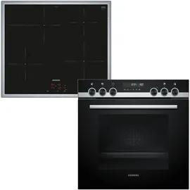 Siemens PQ521IB01 iQ500 Herd-Glaskeramik-Kochfeld-Kombination herdgesteuert, 59,4 cm breit, activeClean - automatische Selbstreinigung, cookControl30 - Automatikprogramme