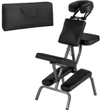 Tectake Massagestuhl aus Kunstleder - schwarz