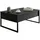 Dmora Canis Schwarz Metall 90 x 60 x 40 cm