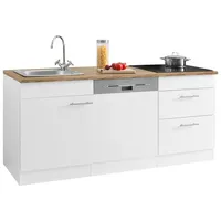 OPTIFIT Küchenzeile Mini 180 cm weiß