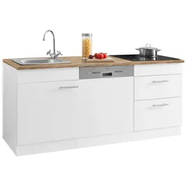 OPTIFIT Küchenzeile Mini 180 cm weiß