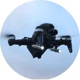 Roboterwerk Roboterwerk SELFIE 300 Dual, für DJI FPV Drohnen Beleuchtungssystem, Transparent/Schwarz