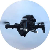 Roboterwerk Roboterwerk SELFIE 300 Dual, für DJI FPV Drohnen Beleuchtungssystem, Transparent/Schwarz