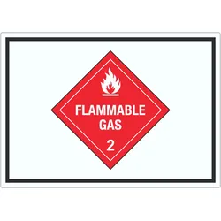 Aufkleber Entzündliche Gase Symbol Flammable Gas Flamme A5 (148x210mm)
