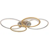GLOBO LED Dimmbar Timer Fernbedienung beweglich Nachtlicht Gold,
