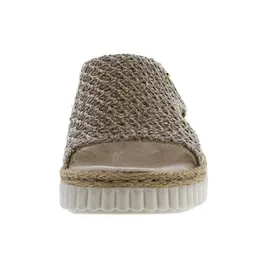 Rieker Extra Weit Pantolette beige, Größe 40