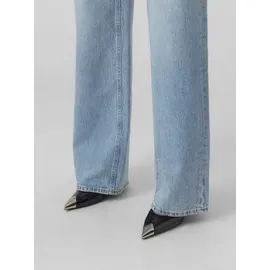 Vero Moda Tessa Straight Fit Ra339 Hochtaillierte Jeans Light Blue Denim 32 30