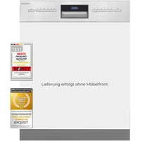 Exquisit EGSP9614-EB-030B Einbau-Geschirrspüler (teilintegrierbar, 598 mm breit, Inox)